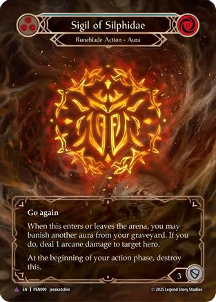 Sigil Of Silphidae (Blue) (Marvel) (PEN099) - Compendium of Rathe Cold Foil