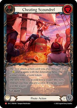 Cheating Scoundrel (Red) (Extended Art) (PEN169) - Compendium of Rathe Rainbow Foil
