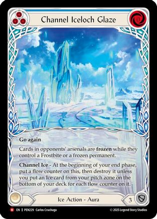 Channel Iceloch Glaze (Blue) (Extended Art) (PEN229) - Compendium of Rathe Cold Foil