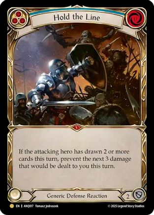 Hold The Line (Blue) (ANQ017) (ANQ017) - Compendium of Rathe - Antiquity Pack Cold Foil
