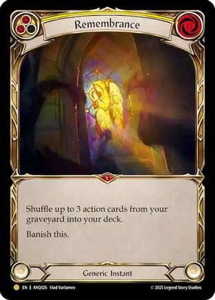 Remembrance (Yellow) (ANQ026) (ANQ026) - Compendium of Rathe - Antiquity Pack