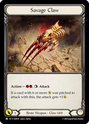 Savage Claw (GEM107) - GEM Pack 4 Cold Foil