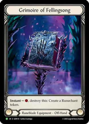 Grimoire of Fellingsong (GEM110) - GEM Pack 4 Cold Foil
