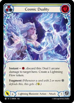 Cosmic Duality (Yellow) (OMN016) - Omens of the Third Age Rainbow Foil