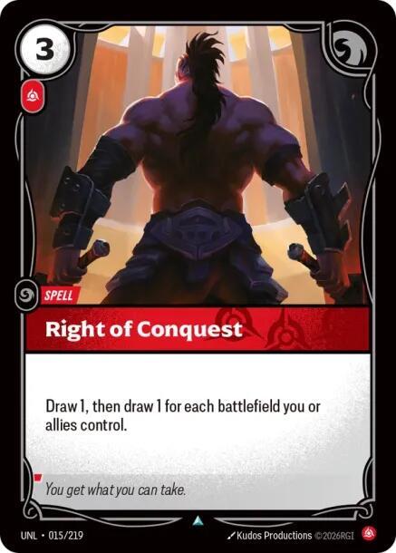 Right of Conquest Rainbow Foil