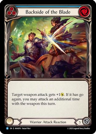 Backside Of The Blade (Blue) (AHA019) - Armory Deck Origins: Hala