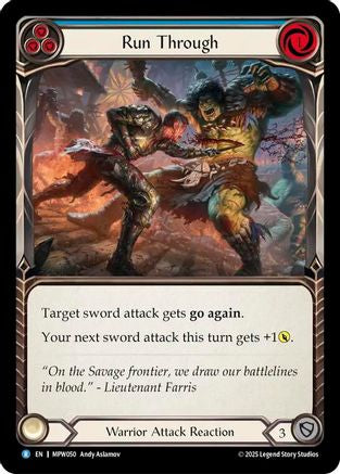 Run Through (Blue) (MPW050) - Mastery Pack Warrior Rainbow Foil