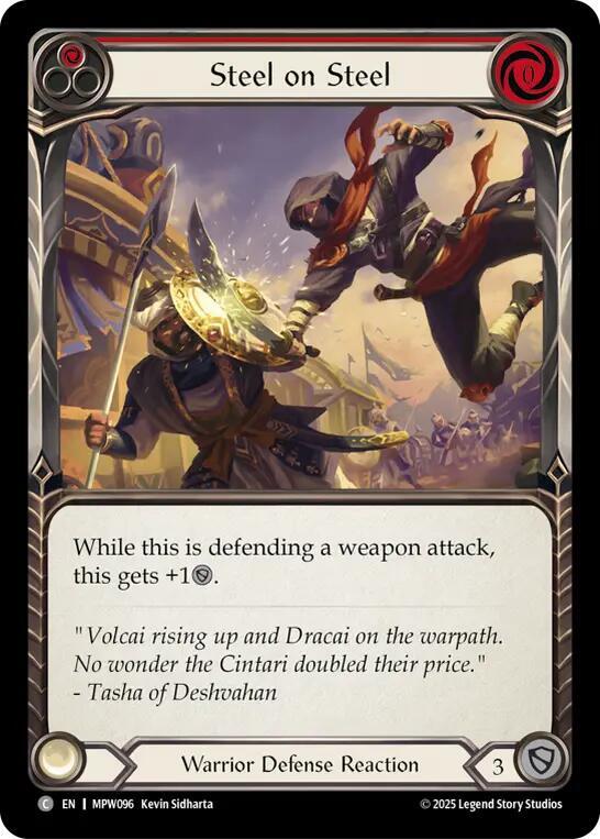 Steel on Steel (Red) Rainbow Foil