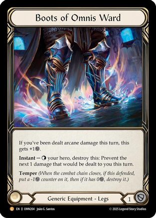 Boots of Omnis Ward (OMN204) - Omens of the Third Age Cold Foil