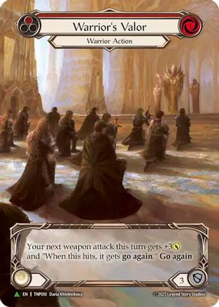 Warrior's Valor (Red) (Marvel) - TNP010 (TNP010) - Flesh and Blood: Promo Cards Rainbow Foil