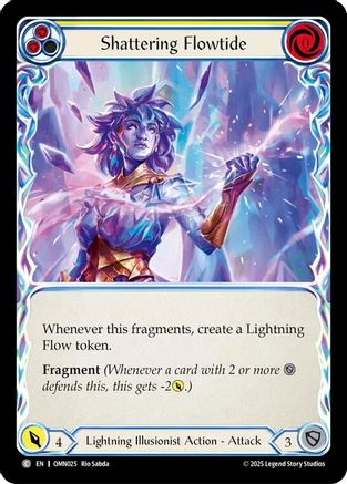 Shattering Flowtide (Yellow) (OMN025) - Omens of the Third Age Rainbow Foil