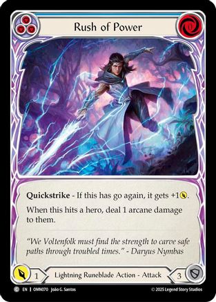 Rush Of Power (Blue) (OMN070) - Omens of the Third Age Rainbow Foil