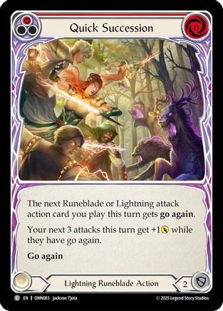 Quick Succession (Red) (OMN083) - Omens of the Third Age Rainbow Foil