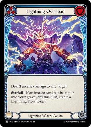 Lightning Overload (Blue) (OMN117) - Omens of the Third Age Rainbow Foil