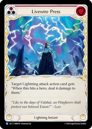 Livewire Press (Red) (OMN159) - Omens of the Third Age Rainbow Foil