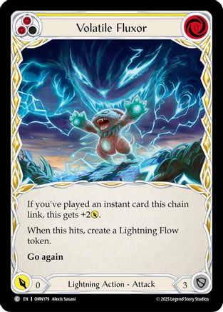 Volatile Fluxor (Yellow) (OMN179) - Omens of the Third Age Rainbow Foil