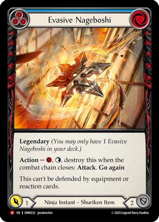 Evasive Nageboshi (Blue) (OMN232) - Omens of the Third Age Cold Foil