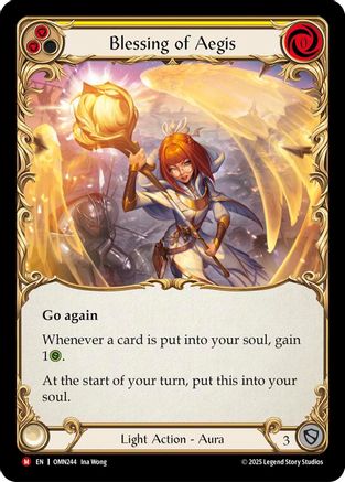 Blessing Of Aegis (Yellow) (OMN244) - Omens of the Third Age Cold Foil