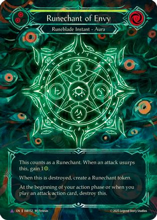 Runechant of Envy (Yellow)(Marvel) (IAR152-MV) - Omens of the Third Age Cold Foil