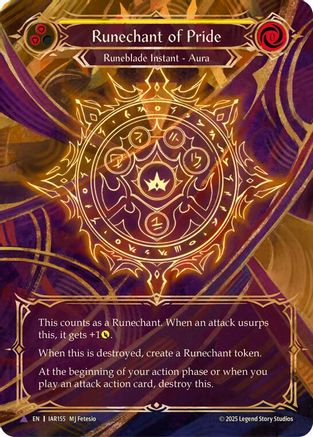 Runechant of Pride (Yellow)(Marvel) (IAR155-MV) - Omens of the Third Age Cold Foil