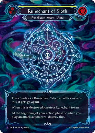 Runechant of Sloth (Yellow)(Marvel) (IAR156-MV) - Omens of the Third Age Cold Foil