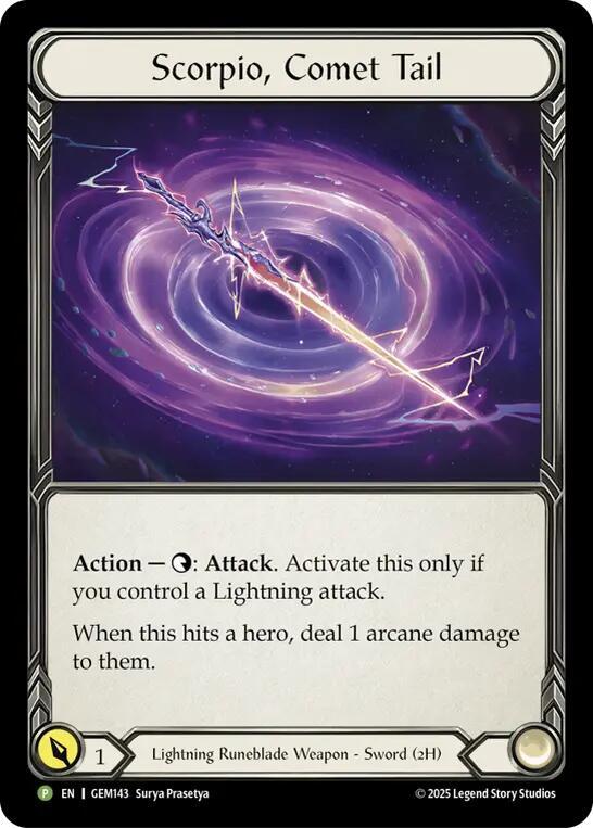Scorpio, Comet Tail Cold Foil Promo