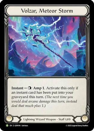 Volzar, Meteor Storm (GEM144) - Gem Pack 5 Cold Foil