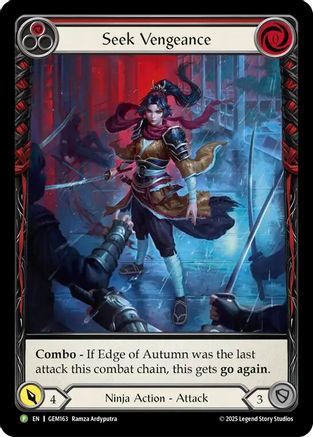 Seek Vengeance (Red) (GEM163) - Gem Pack 5