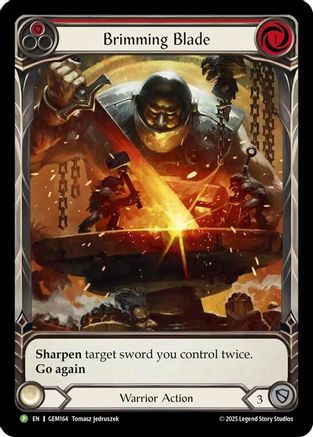 Brimming Blade (Red) (GEM164) - Gem Pack 5 Rainbow Foil