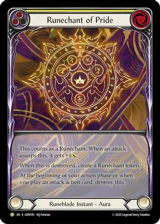 Runechant of Pride (Yellow) (GEM181) - Gem Pack 5 Rainbow Foil