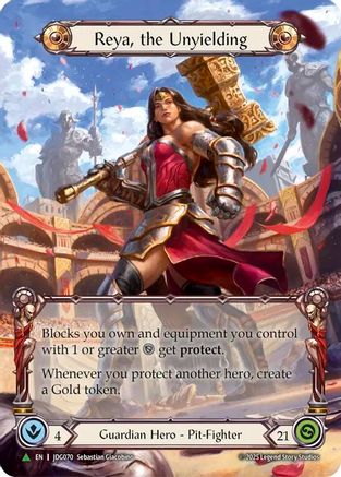 Reya, the Unyielding (Marvel) - JDG070 (SMP005) - Flesh and Blood: Promo Cards Cold Foil