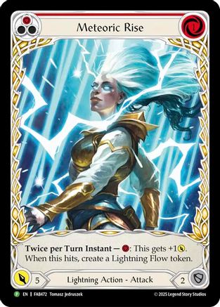 Meteoric Rise - FAB472 (FAB472) - Flesh and Blood: Promo Cards Rainbow Foil