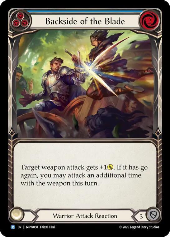 Backside of the Blade (Blue) Rainbow Foil