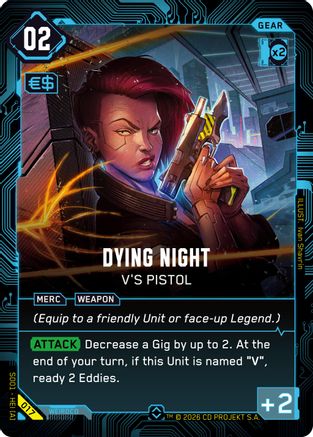 Dying Night - V's Pistol (017) - The Heist Retail Starter Deck Foil