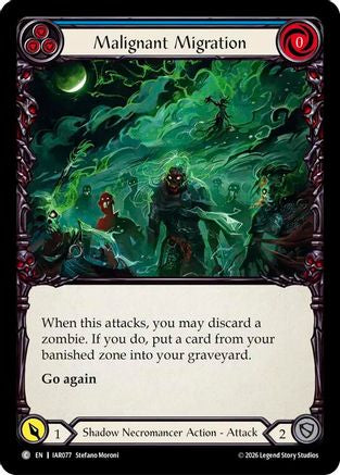 Malignant Migration (Blue) (IAR077) - Usurp the Shadow Throne Rainbow Foil