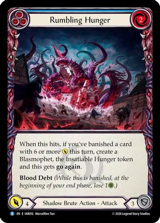 Rumbling Hunger (Blue) (IAR016) - Usurp the Shadow Throne Rainbow Foil