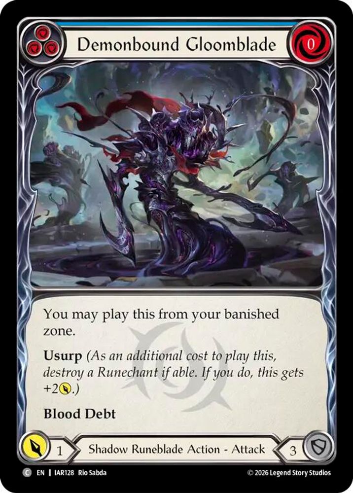 Demonbound Gloomblade (Blue) (IAR128) Rainbow Foil