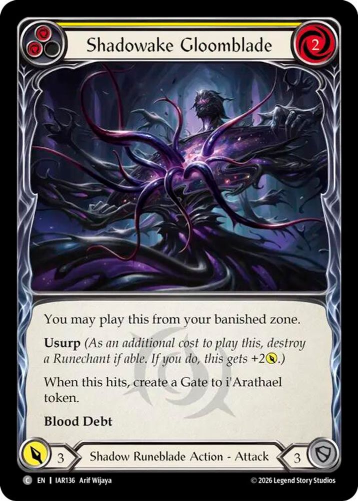 Shadowake Gloomblade (Yellow) (IAR136) Rainbow Foil