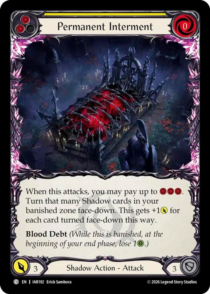 Permanent Interment (Yellow) (IAR192) Rainbow Foil