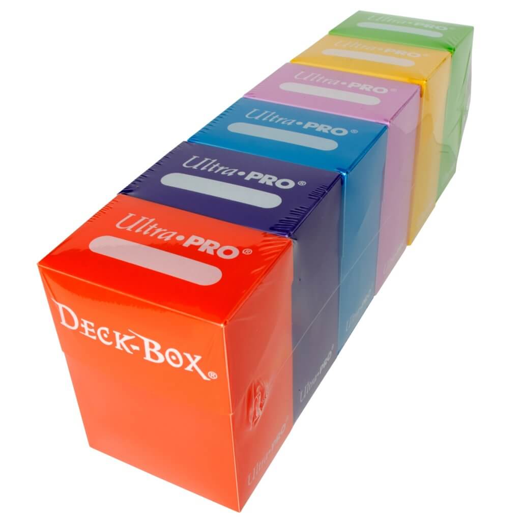 ULTRA PRO DECK BOX - 6 colour Pack Bundle (Orange,Purple,Blue,Pink,Yellow, Green )