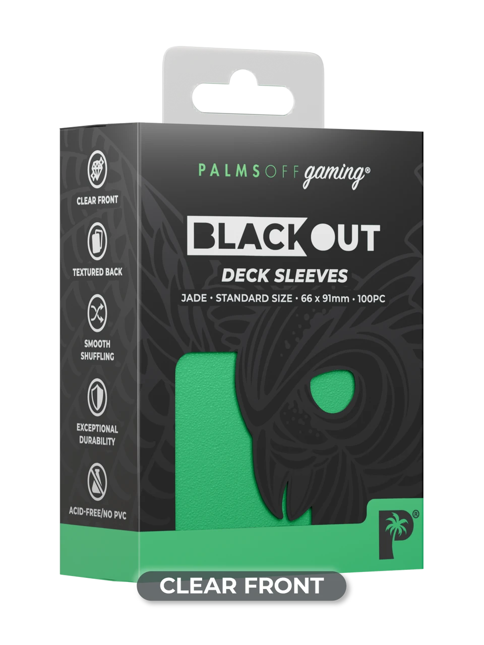 Blackout Deck Sleeves - Standard Size - Jade