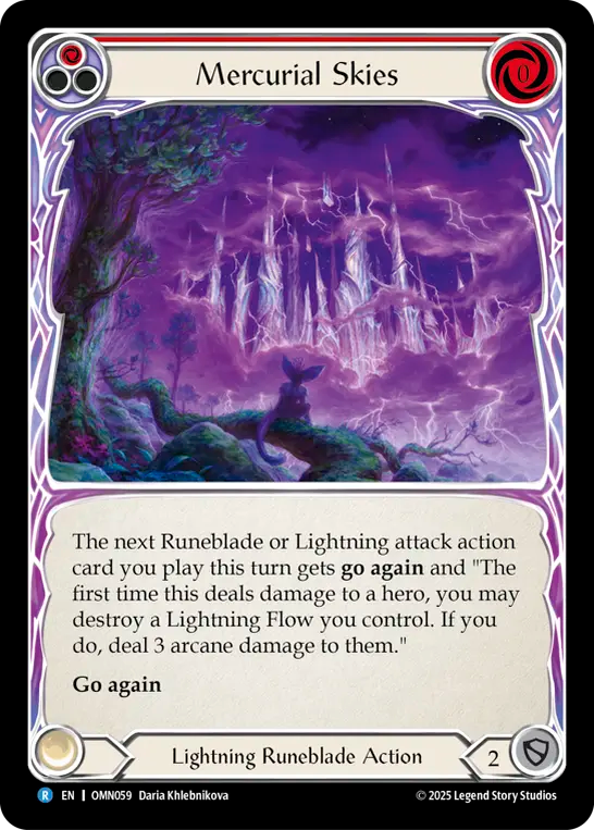 Mercurial Skies (Red) Rainbow Foil