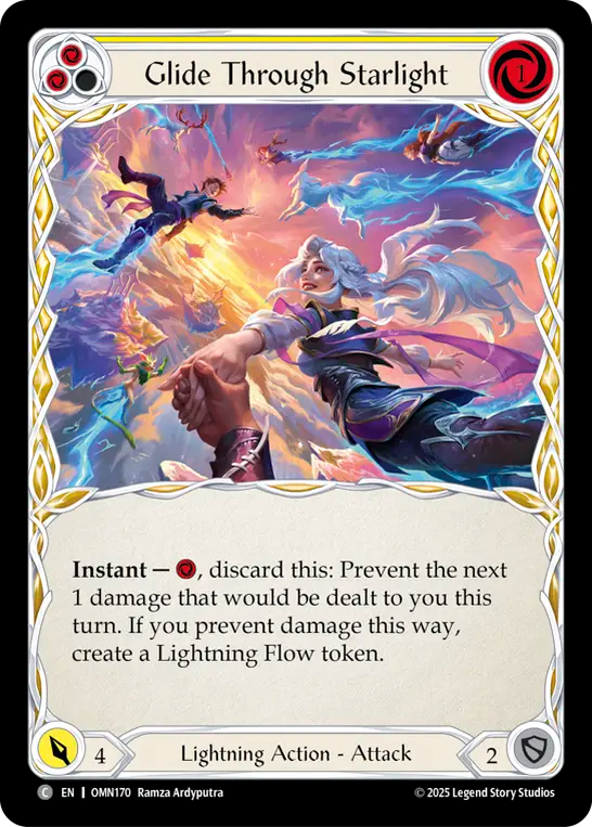 Glide Through Starlight (Yellow) Rainbow Foil