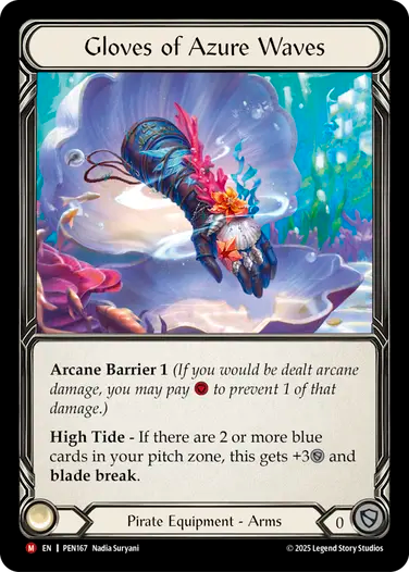 Gloves Of Azure Waves Cold Foil