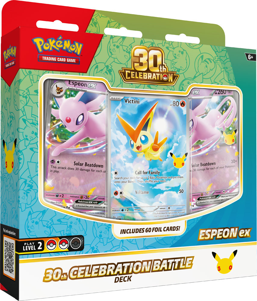 Pokémon TCG: 30th Celebration Battle Deck— Espeon ex / Umbreon ex (PREORDER)