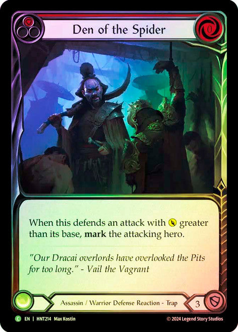 Den of the Spider (Red) Rainbow Foil Promo