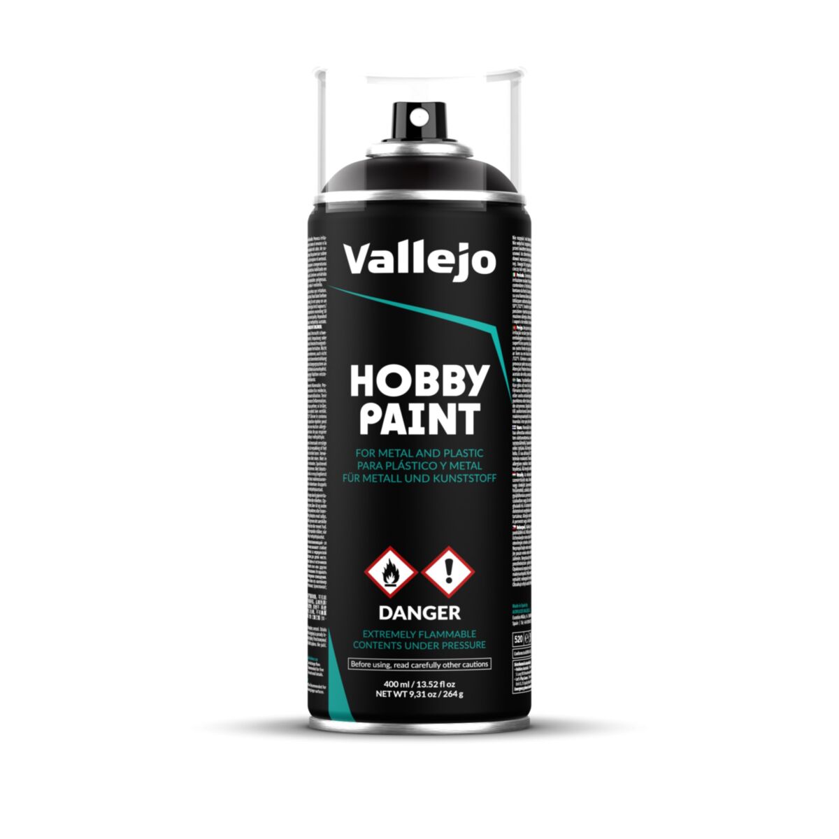Vallejo Aerosol Spray Primer - Black 400ml