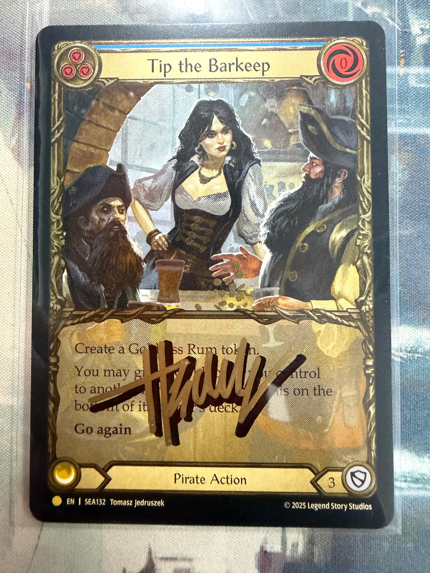Tip the Barkeep (Treasure) Cold Foil (Signed by artist)