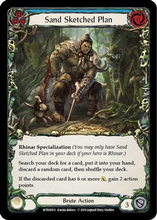 Sand Sketched Plan (WTR009) - Welcome to Rathe 1st Edition Rainbow Foil