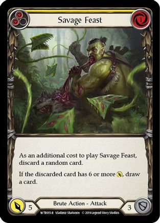Savage Feast (Yellow) (WTR015) - Welcome to Rathe 1st Edition Rainbow Foil